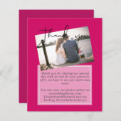 Bruiloft dank u kaarten met foto virtueel digitaal (Voorkant / Achterkant)