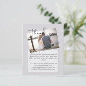 Bruiloft dank u kaarten met foto virtueel digitaal (Staand voorkant)