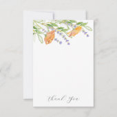 Bruiloft Dank u Kaarten Waterverf Bloemen (Voorkant)