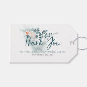 Bruiloft dank u Label | Eucalyptustypografie Cadeaulabel (Voorkant (Horizontaal))