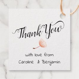 Bruiloft Dank u Liefde Hart Whimsical Bloem Bedankjes Labels