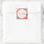 Bruiloft dank u Lip Balm Vierkante Sticker (Tas)