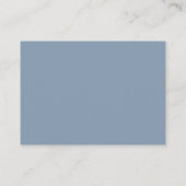Bruiloft Dank u, Modern Eenvoudig Script Dusty Blu Informatiekaartje (Achterkant)