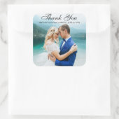 Bruiloft dank u moderne foto Stickers BT SQ (Tas)