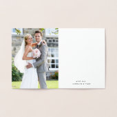 BRUILOFT DANK U paar pasgetrouwde minimale liefde Folie Kaarten (Binnen)