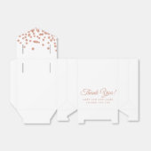 Bruiloft Dank u Roos Gouden Glitter Confetti Wit Bedankdoosjes (Uitgevouwen)