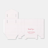 Bruiloft Dank u Roze Strepen DIY Custom Elegant Bedankdoosjes (Uitgevouwen)