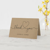 Bruiloft dank u rustieke kaarten (Gele Bloem)