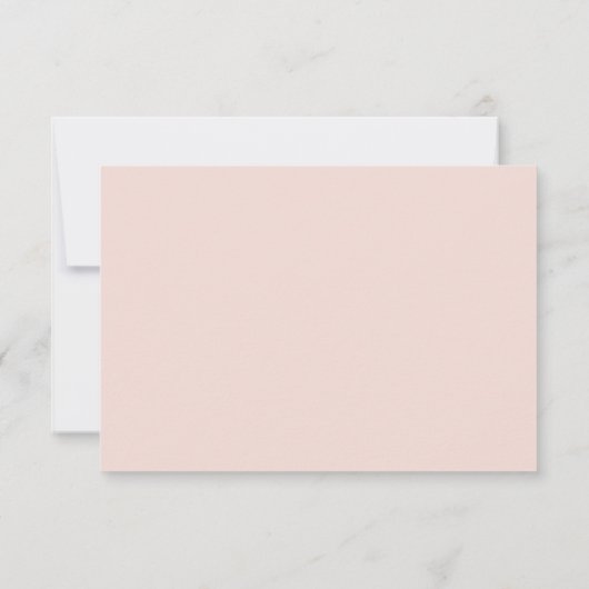 BRUILOFT DANK U schattige elegante zwarte blush ro Bedankkaart (Achterkant)