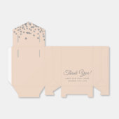 Bruiloft Dank u Silver Glitter Confetti Blush Bedankdoosjes (Uitgevouwen)