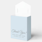 Bruiloft Dank u Silver Glitter Confetti Ice Blue Bedankdoosjes (Geopend)