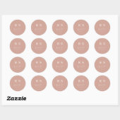 Bruiloft Dank u Sticker - Terracotta & Initialen (Vel)