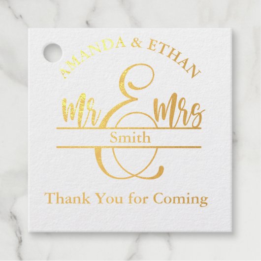 Bruiloft dank u voor het komen bedankjes labels (Voorkant)