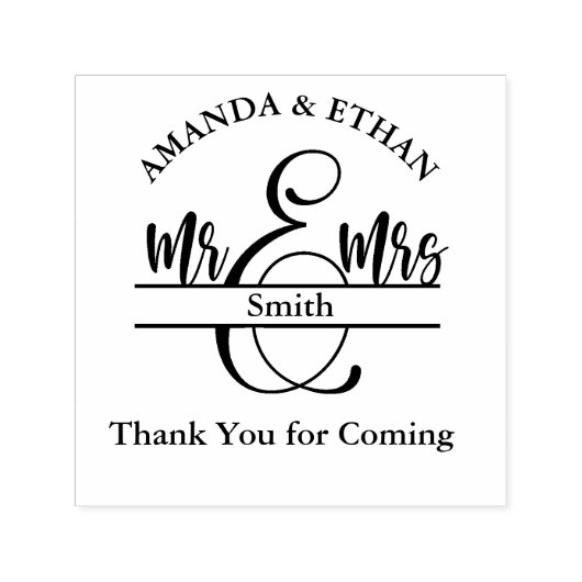 Bruiloft dank u voor het komen zelfinktende stempel (Design)