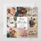 Bruiloft | Dank u wel |8 foto's | Fotokaart Bedankkaart (Voorkant)