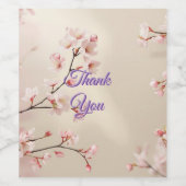 bruiloft Dank u Wijn Etiket (Enkel label)