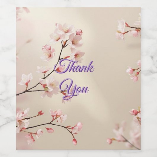 bruiloft Dank u Wijn Etiket (Enkel label)