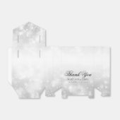 Bruiloft Dank u Zilveren Shimmer Lights Bedankdoosjes (Uitgevouwen)