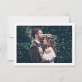 BRUILOFT DANK U zwarte inkt kalligrafie foto Bedankkaart (Achterkant)