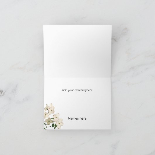 Bruiloft Dankjewel met Rustieke Omheining Bedankkaart (Binnen)