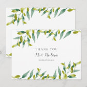 Bruiloft Dankjewel Tuin Groen Bedankkaart (Voorkant / Achterkant)