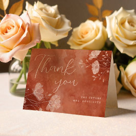 Bruiloft Dankkaart 'Fall in Love' Vouwkaart Bedankkaart