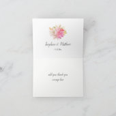 Bruiloft Dankkaart met Landelijke Woestijnsucculen Bedankkaart (Binnen)