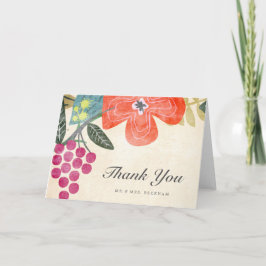 Bruiloft Dankkaart Rustieke Paradijs Bedankkaart