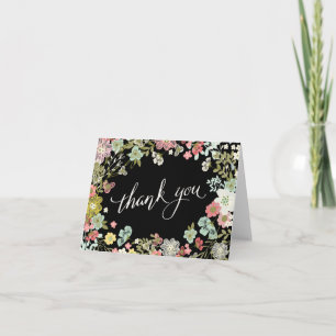 Bruiloft Dankkaartjes met Bloementuin Motief Bedankkaart
