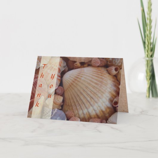 Bruiloft Dankkaartjes Strand Bedankkaart (Voorkant)