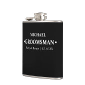 Bruiloft Datum en Namen Gepersonaliseerde Groomsma Heupfles (Links)