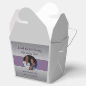 Bruiloft datum Paarse zilver dank u Bedankdoosjes (Geopend)