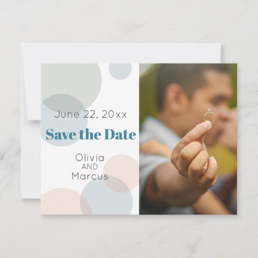 BRUILOFT | De datum opslaan FOTO Confetti Stippen Save The Date (Voorkant)