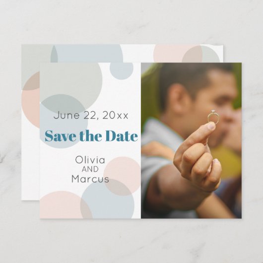 BRUILOFT | De datum opslaan FOTO Confetti Stippen Save The Date (Voorkant / Achterkant)