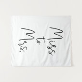 Bruiloft decoratie achtergrond versiering Miss tot Wandkleed (Voorkant (horizontaal))