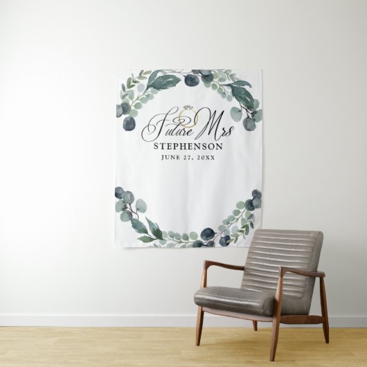 Bruiloft decoratie FUTURE MRS achtergrond Wandkleed (In situ)