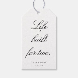 Bruiloft decoratie, huwelijkscentrumstuk cadeaulabel
