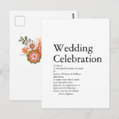 Bruiloft Definitie partij Briefkaart (Voorkant / Achterkant)