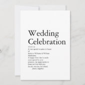 Bruiloft Definitie partij Kaart (Voorkant)