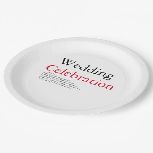 Bruiloft Definitie partij Papier Bord (Gekanteld)