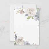 bruiloft delicate bloemen boeketten Uitnodiging (Achterkant)