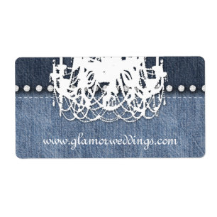 Bruiloft Denim Kroonluchter Label Jeans Sieraden