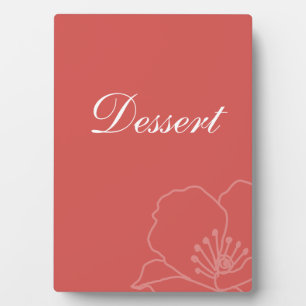 Bruiloft Dessert Bord met Bloemen Rood en Roze Kla Fotoplaat