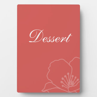 Bruiloft Dessert Bord met Bloemen Rood en Roze Kla Fotoplaat