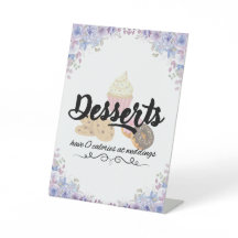 Bruiloft Desserts Sign