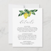 Bruiloft Details Behuizing Kaart Waterverf Citroen (Voorkant)