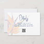 Bruiloft Details Bird of Paradise Behuizing Kaarte Kaart (Voorkant)