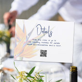Bruiloft Details Bird of Paradise Behuizing Kaarte Kaart