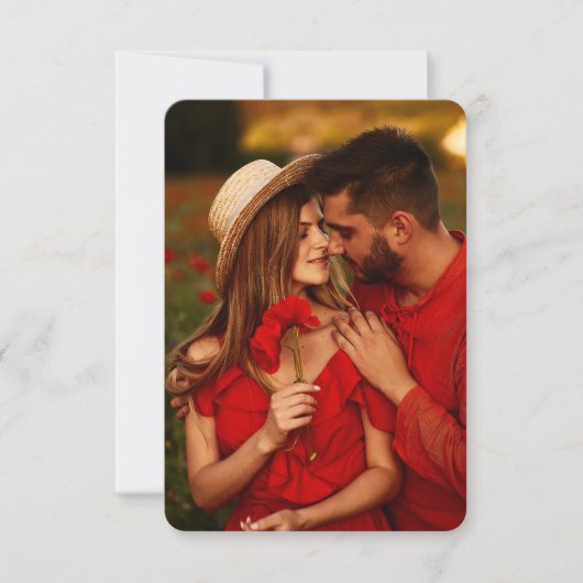 Bruiloft details | Elegante RSVP met QR Code Foto Save The Date (Voorkant)