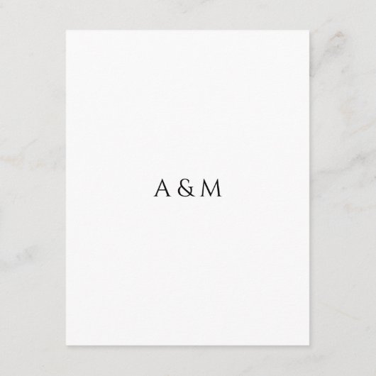 Bruiloft DETAILS Floral White Calla Peace Lily Informatiekaartje (Achterkant)